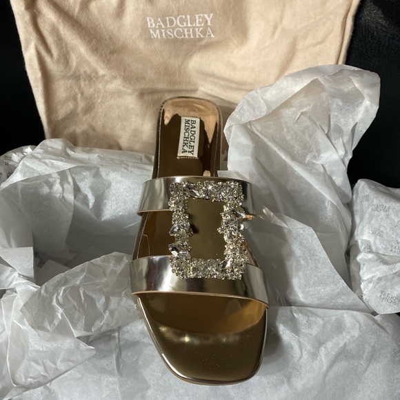 Badgley Mischka collection Josette slide sandals - Picture 4 of 12